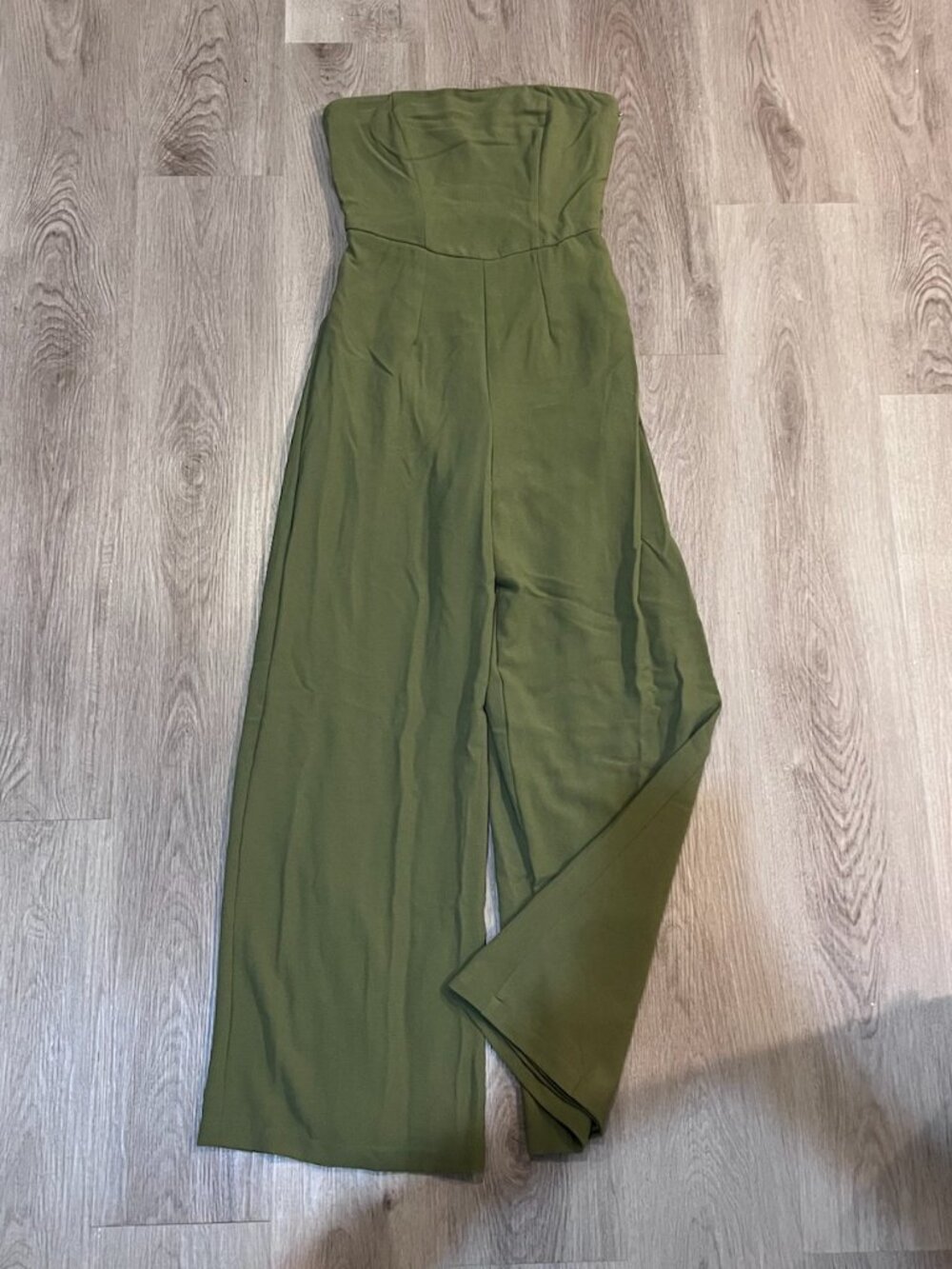 Wild Fable Olive Green Strapless Jumpsuit Size Small